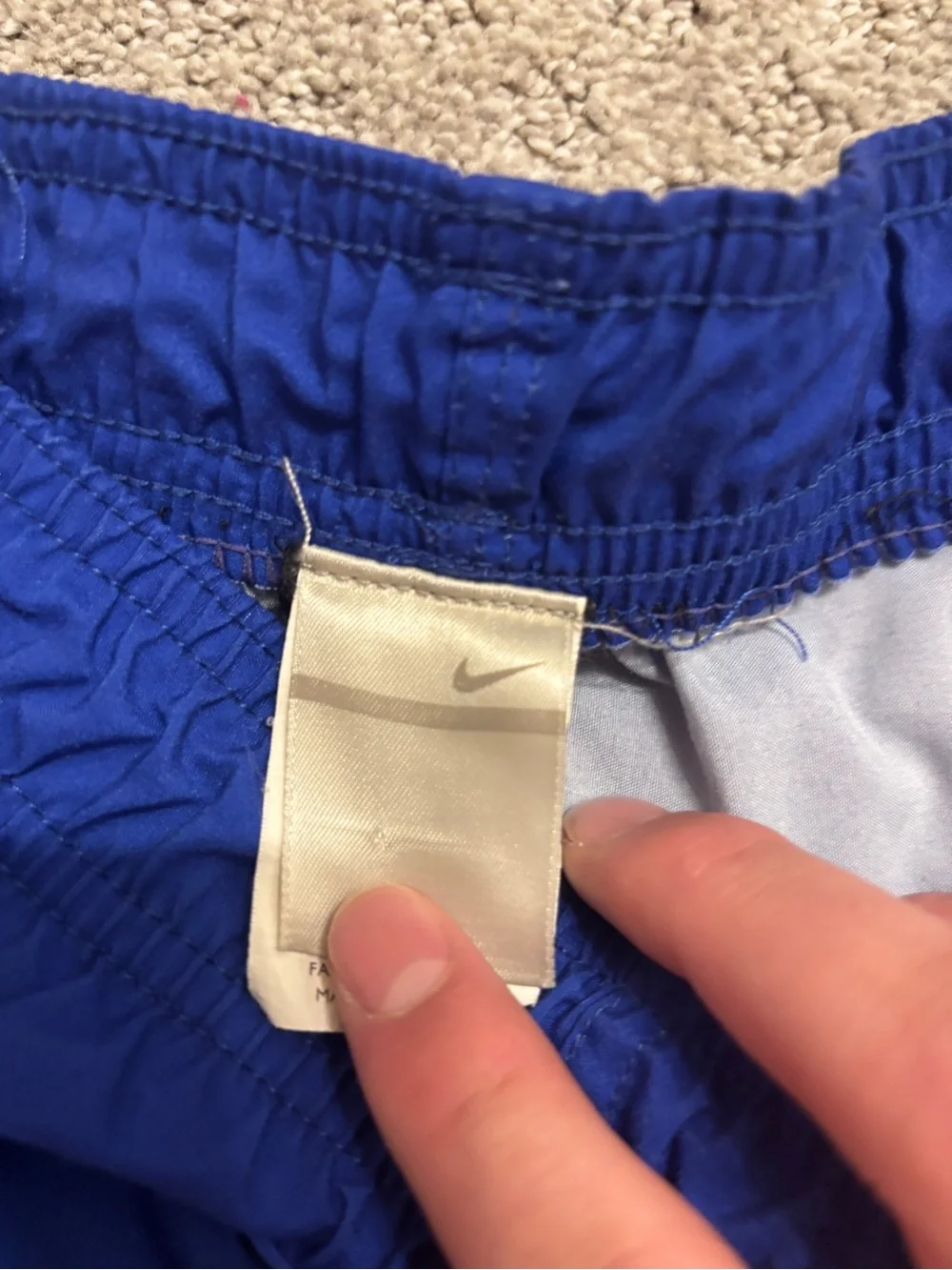 Men's Nike Blue Lightning-Print Shorts